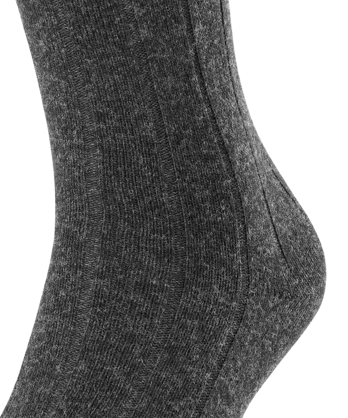 Falke Lhasa Cashmere Rib Socks, Anthracite