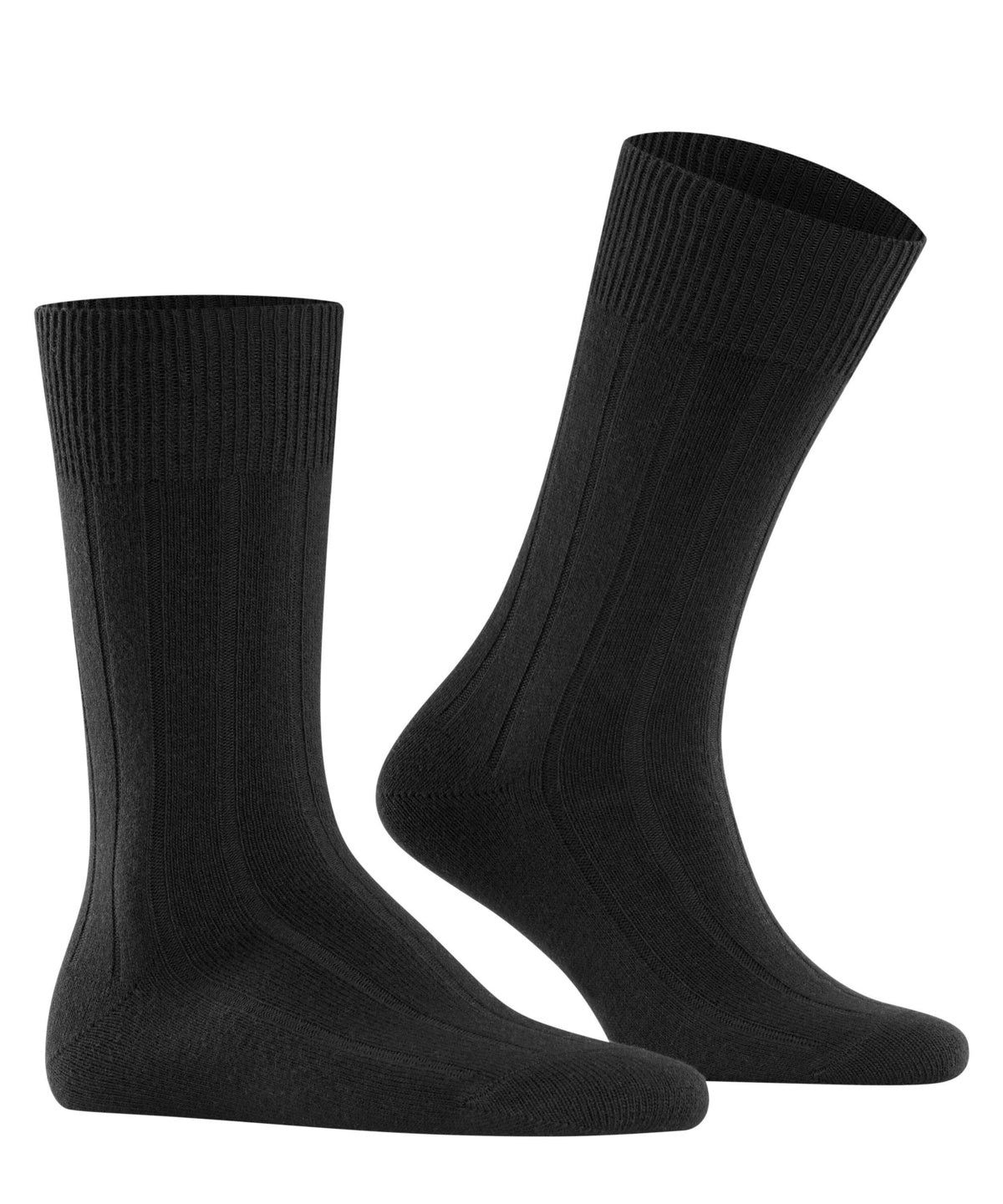 Falke Lhasa Cashmere Rib Socks, Black