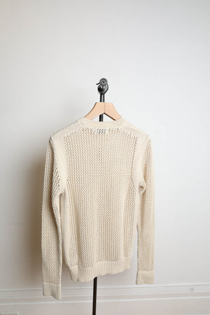 Teddy Vonranson Open Knit Crew Sweater, Natural