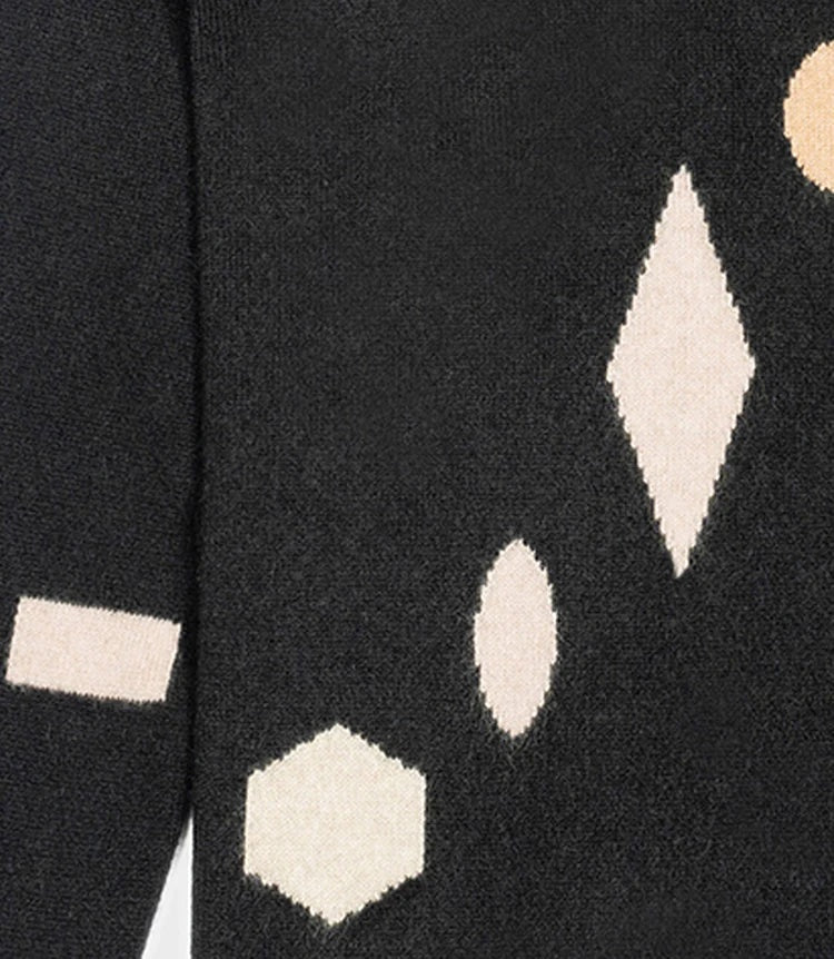 Leret-Cashmere-Cardigan-Sweater-No.-44-Black-Shapes