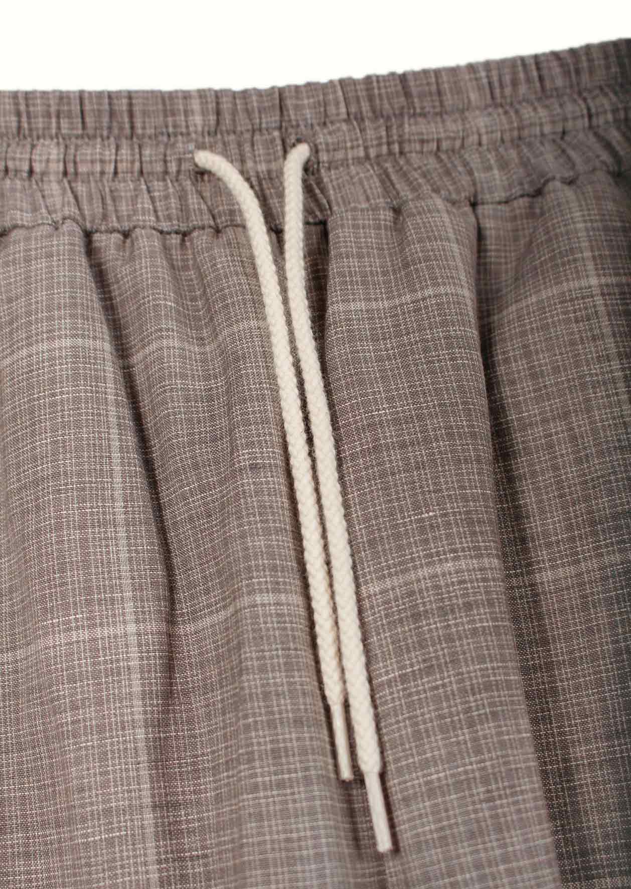 De-Bonne-Facture-Linen-Easy-Trousers-Taupe-Fine-Check