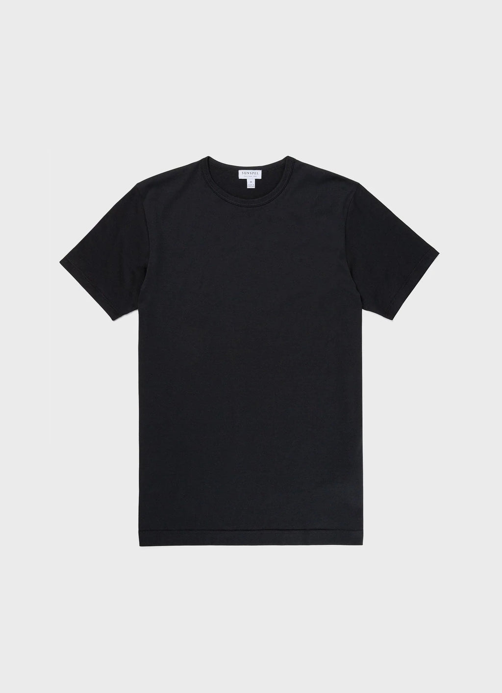 Sunspel Short-Sleeve-Classic-Crew-Neck-T-Shirt-Black